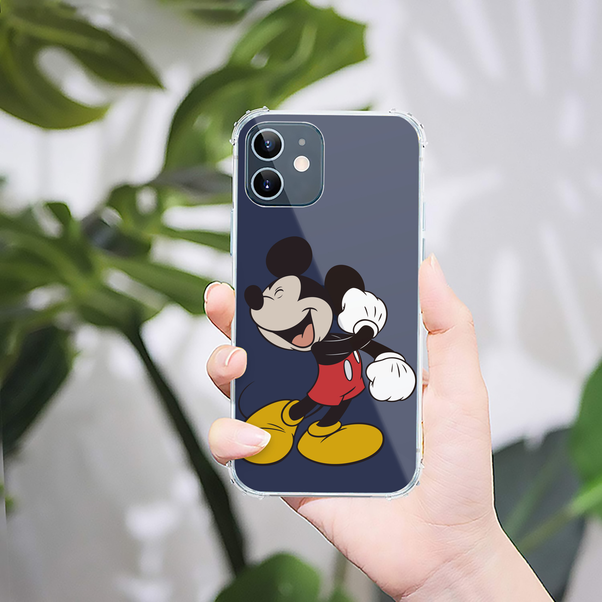 （画像用） ミッキーマウス Mickey Mouse 【iPhone 12シリーズ対応】透明スマホケース（クリアソフトケース）